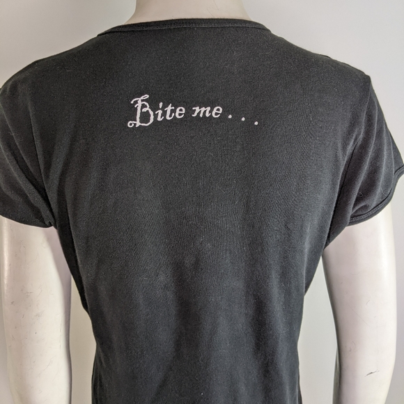 Twilight Moms T Apple Vintage Black XL Bite Me - Picture 4 of 9
